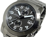 Marc Jacobs Larry Chronograph Black Dial Gunmetal Grey Steel Strap Watch for Men - MBM5031