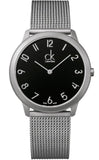 Calvin Klein K3M51151 Minimal Quartz Men's Watch – Black Dial & Silver Mesh Bracelet