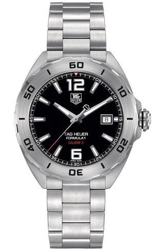 Tag Heuer Formula 1 Automatic Black Dial Silver Steel Strap Watch for Men - WAZ2113.BA0875
