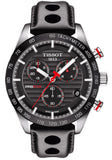 Tissot T100.417.16.051.00 PRS 516 Chronograph Men's Watch – Black Dial & Black Leather Strap