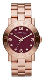 Marc Jacobs MBM8616 Amy Women's Watch – Purple Dial & Rose Gold Steel Strap
