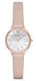 Emporio Armani AR2512 Kappa Quartz Women's Watch – White Mother of Pearl Dial & Pink Leather Strap