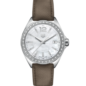 Tag Heuer Formula 1 Quartz Mother of Pearl Dial Brown Leather Strap Watch for Women - WBJ131A.FC8255