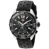 Tag Heuer Formula 1 Black Dial Black Leather Strap Watch for Men - CAZ1010.FT8024