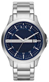 Armani Exchange Hampton AX2132 Men's Chronograph – Blue Dial with Silver Stainless Steel Bracelet