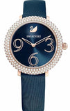 Swarovski 5484061 Crystal Frost Women's Watch – Blue Dial & Blue Leather Strap