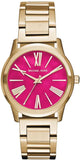Michael Kors MK3520 Hartman Quartz Women's Watch – Pink Dial & Gold Steel Bracelet