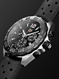 Tag Heuer Formula 1 Black Dial Black Leather Strap Watch for Men - CAZ1010.FT8024