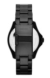 Fossil Cecile Multi Function Crystals Black Dial Black Steel Strap Watch for Women - AM4522