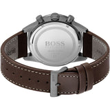 Hugo Boss Pilot Edition Blue Dial Brown Leather Strap Watch for Men - 1513852