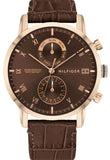 Tommy Hilfiger 1710400 Kane Men's Watch – Brown Dial & Brown Leather Strap