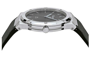 Salvatore Ferragamo F-80 Classic Black Dial Black Leather Strap Watch for Men - SFDT00619