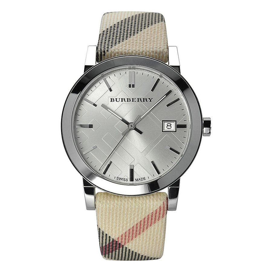 Burberry The City White Dial Brown Leather Strap Watch for Women - BU9113