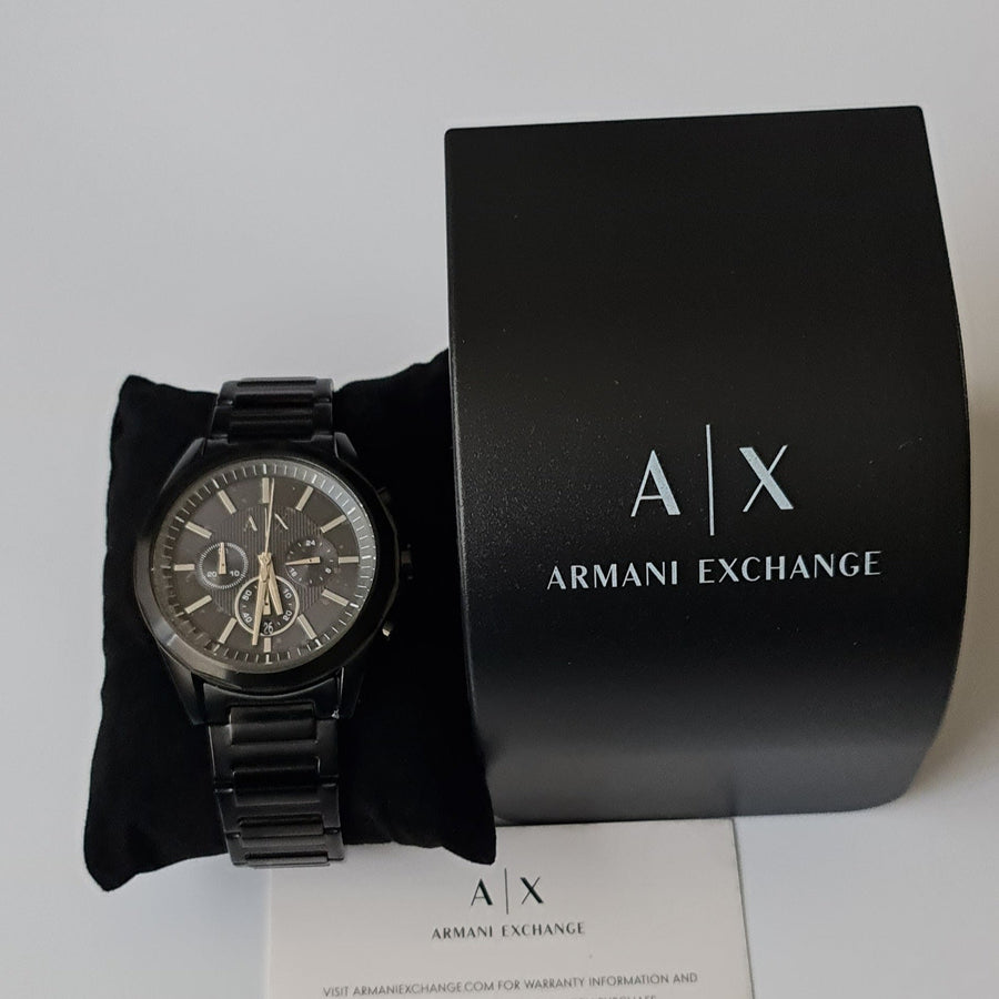 Armani Exchange Drexler AX2639 Men's Chronograph Watch – Black Dial with Black Stainless Steel Strap