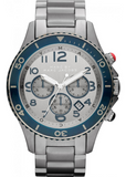 Marc Jacobs MBM5028 Rock Chronograph Men's Watch – Silver Dial & Silver Steel Strap