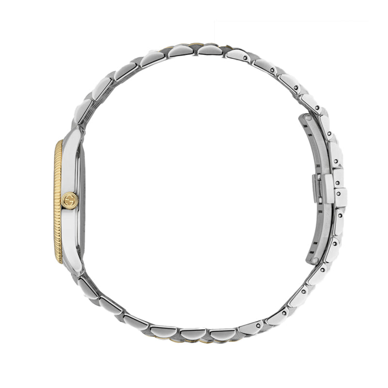 Gucci G Timeless Quartz Blue Dial Two Tone Steel Strap Watch For Women - YA1265029