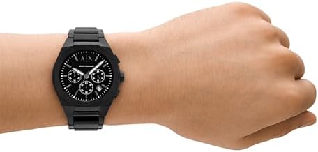 Armani Exchange Drexler AX2639 Men's Chronograph Watch – Black Dial with Black Stainless Steel Strap