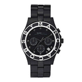 Marc Jacobs Blade Chronograph Black Dial Black Steel Strap Watch for Women - MBM3083