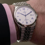 Tudor M91650-0005 1926 Automatic Men's Watch – White Dial & Silver Steel Strap