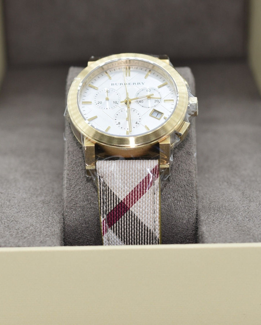Burberry Heritage Nova Heritage White Dial Leather Strap Watch for Women - BU1395