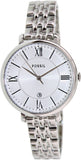 Fossil Jacqueline White Dial Silver Steel Strap Watch for Women - ES3433