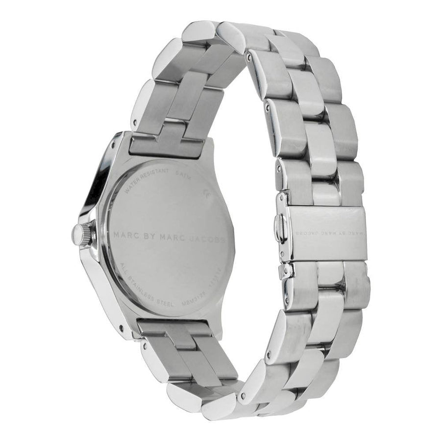Marc Jacobs Blade Chronograph Silver Dial Silver Steel Strap Watch for Women - MBM3125