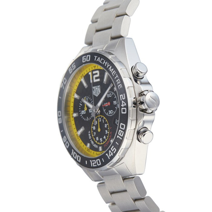 Tag Heuer Formula 1 Chronograph Black Dial Silver Steel Strap Watch for Men- CAZ101AC.BA0842