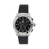 Tag Heuer Aquaracer Chronograph Black Dial Black Rubber Strap Watch for Men - CAY1110.FT6041