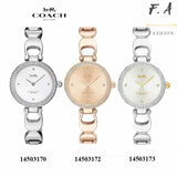 Coach Park Crystals Silver Dial Silver Steel Strap Watch for Women - 14503170