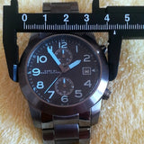 Marc Jacobs Larry Chronograph Black Dial Gunmetal Grey Steel Strap Watch for Men - MBM5031