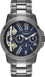 Fossil ME1146 Grant Twist Multifunction Men’s Watch – Blue Dial with Grey Steel Strap