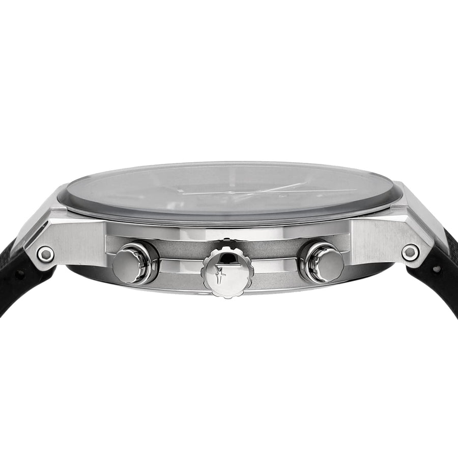 Salvatore Ferragamo Sapphire Chrono Black Dial Black Silicone Strap Watch for Men - SFME00121