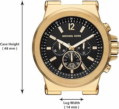 Michael Kors Dylan Chronograph Black Dial Brown Rubber Strap Watch For Men - MK8904