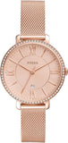 Fossil ES4628 Jacqueline Quartz Women’s Watch – Rose Gold Dial & Rose Gold Mesh Strap