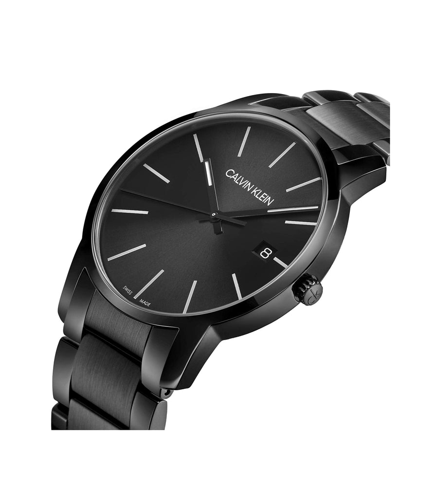Calvin Klein City Quartz Black Dial Black Steel Strap Watch for Men - K2G2G4B1