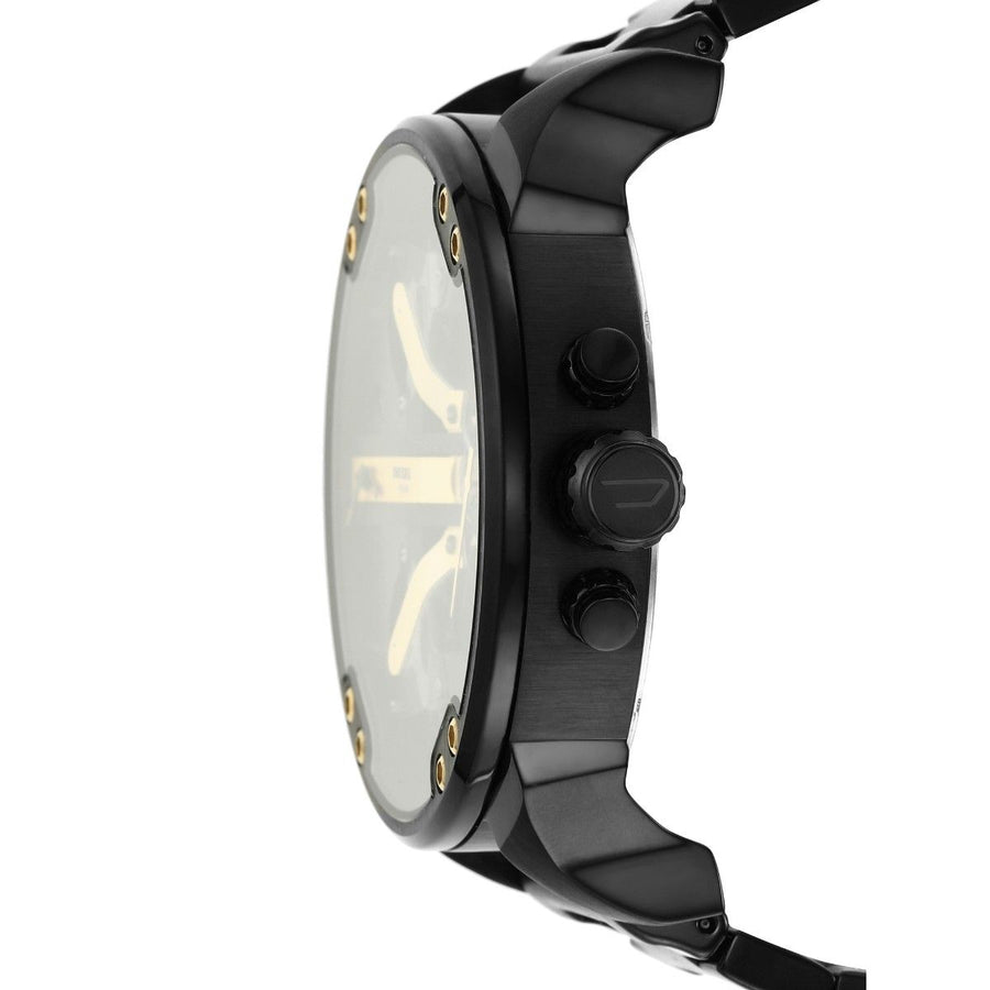 Diesel Mr. Daddy 2.0 Chronograph Black Dial Black Steel Strap Watch For Men - DZ7435