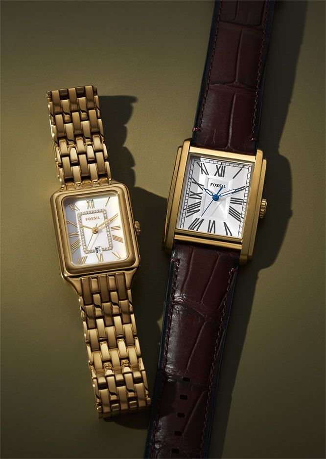 Fossil ES5220 Raquel Women’s Watch – White Dial with Gold-Tone Stainless Steel Strap & Date Display