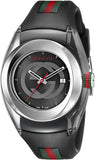 Gucci YA137301 Sync Quartz Men's Watch – Black Dial & Black Rubber Strap