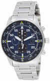 Citizen Eco-Drive Chronograph CA0690-88L Men's Watch – Blue Dial with Silver Stainless Steel Bracelet