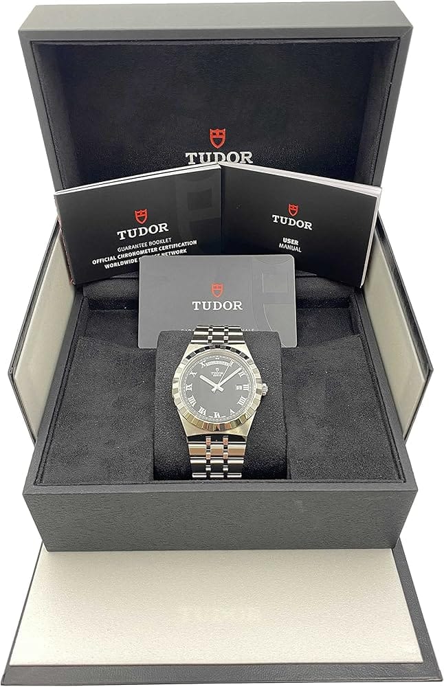 Tudor M28600-0003 Royal Automatic Men's Watch – Black Dial & Silver Steel Strap