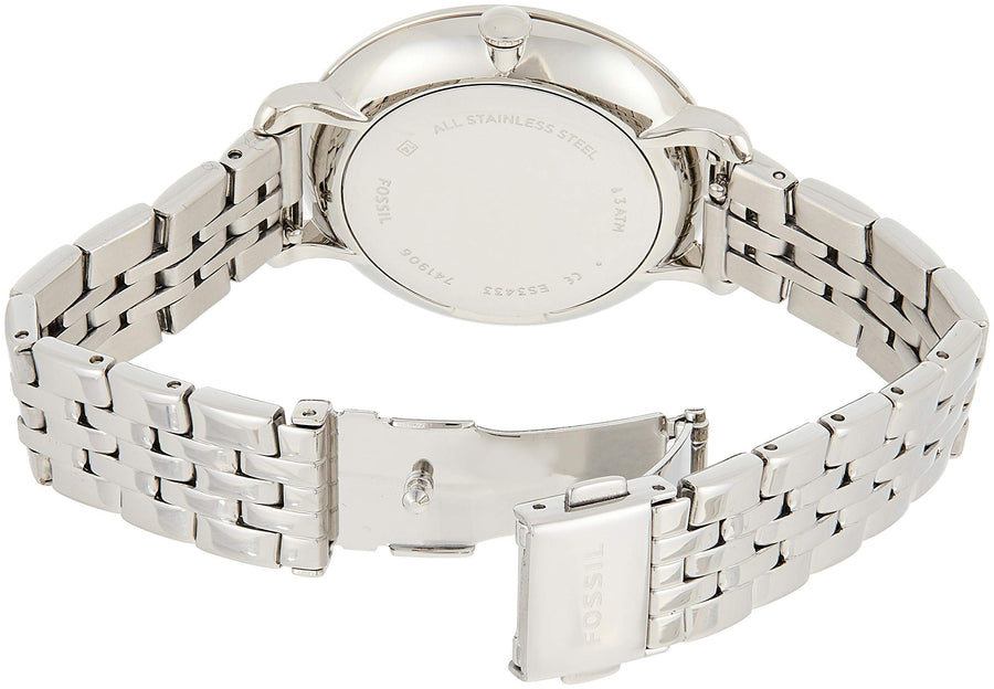 Fossil Jacqueline White Dial Silver Steel Strap Watch for Women - ES3433