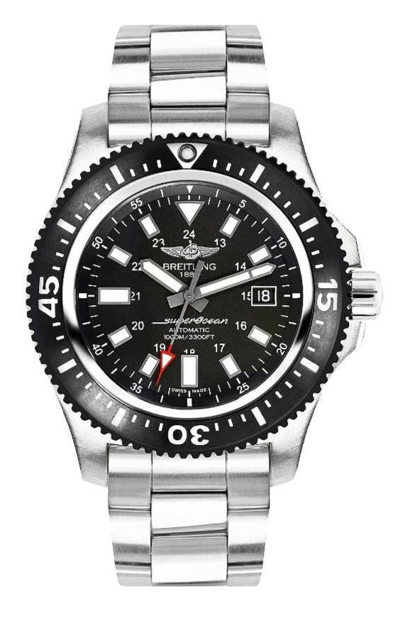 Breitling Superocean II Special 44mm Black Dial Silver Steel Strap Watch for Men - Y1739310/BF45/162A