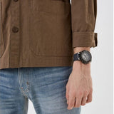 Guess Matrix Multifunction Grey Dial Grey Rubber Strap Watch for Men - GW0423G3