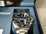 Tag Heuer Formula 1 Chronograph Black Dial Silver Steel Strap Watch for Men - CAZ101H.BA0842