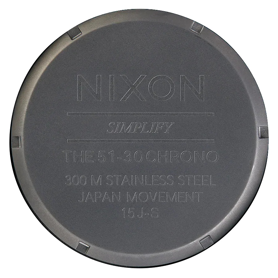 Nixon 51-30 Chronograph Grey Dial Grey Steel Strap Watch for Men - A083-1062