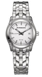Burberry Heritage Check Women's Watch BU1853 with White Dial & Silver Steel Strap