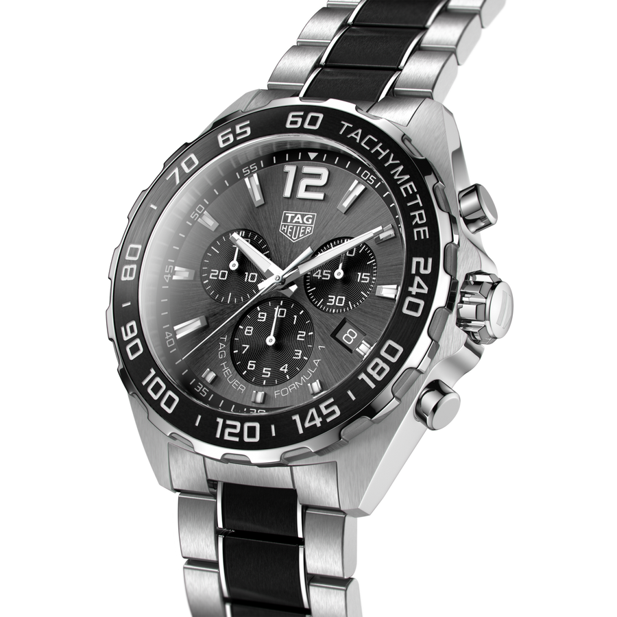 Tag Heuer Formula 1 Anthracite Dial Two Tone Steel Strap Watch For Men - CAZ1011.BA0843