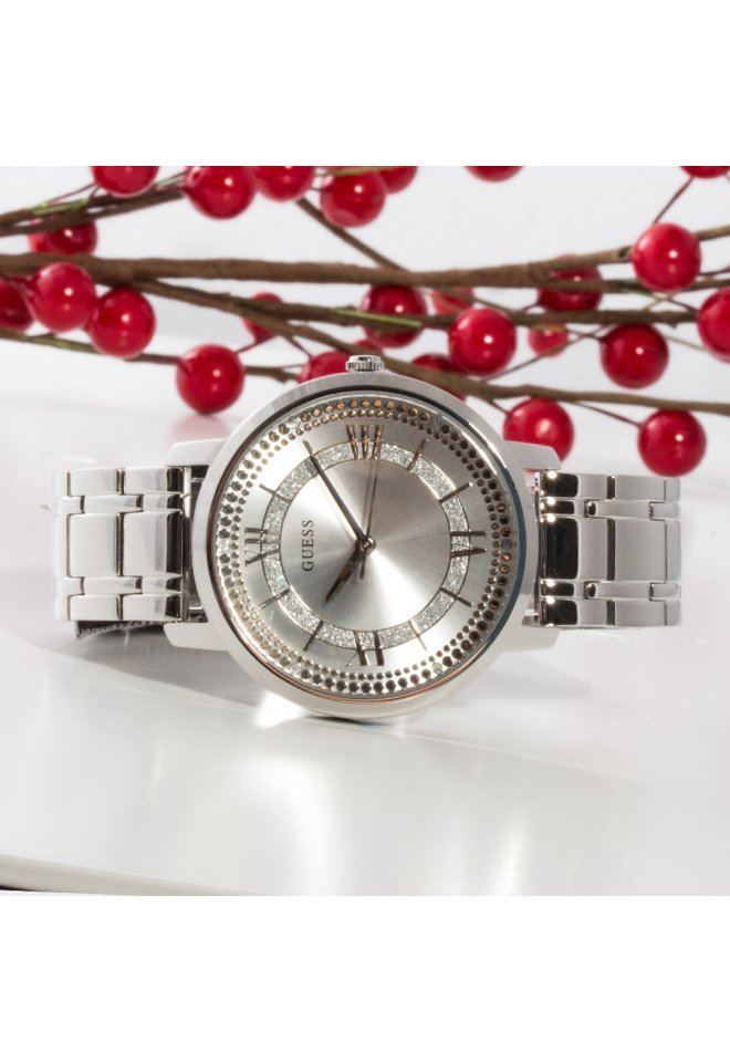 Guess Montauk Silver Dial Stainless Steel Watch For Women - W0933L1