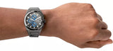 Fossil FS5830 Everett Men's Chronograph Watch – Grey Dial & Grey Steel Strap