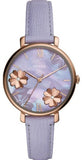 Fossil ES4814 Jacqueline Women's Watch – Purple Dial & Purple Leather Strap